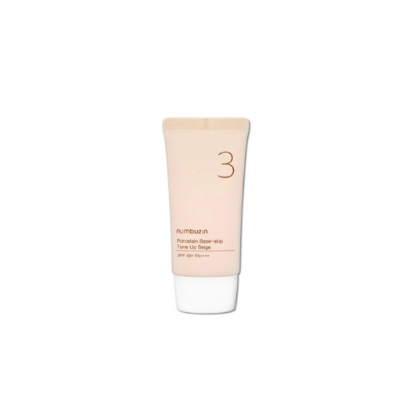 Numbuzin – No.3 Porcelain Base-skip Tone Up Beige 35ml