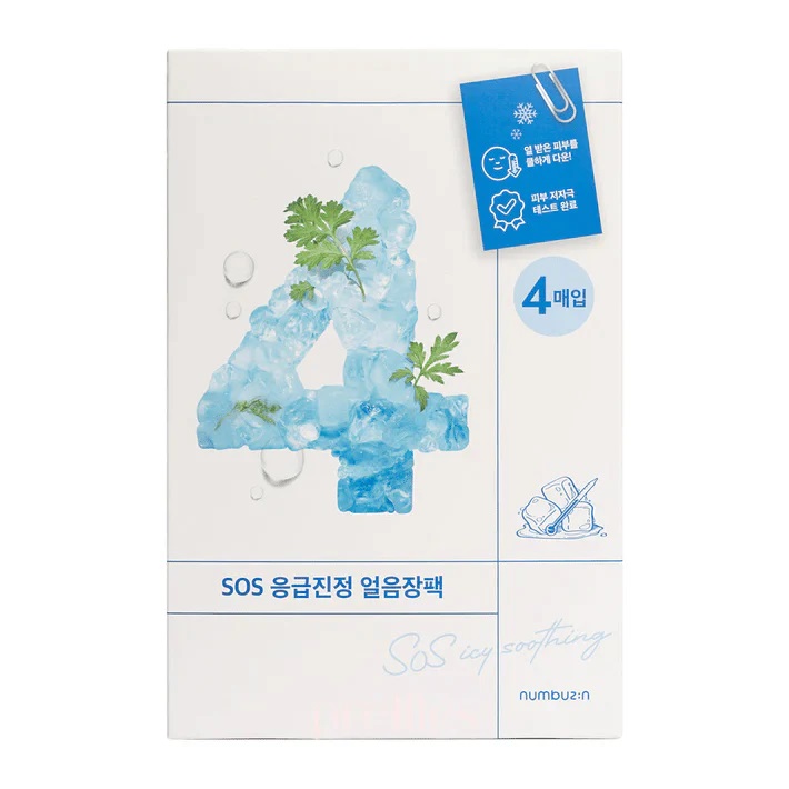 Numbuzin – No. 4 SOS Icy Soothing Sheet Mask 1P 27ml