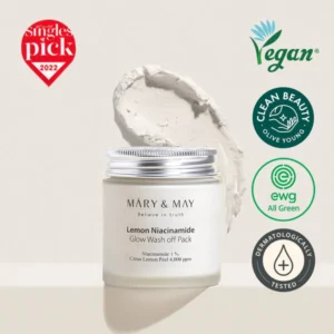 Mary & May – Lemon Niacinamide Glow Wash Off Mask 125g