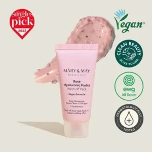Mary & May – Rose Hyaluronic Hydra Wash Off Mask 30g